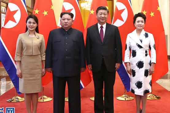 Xi and Kim jong Un together