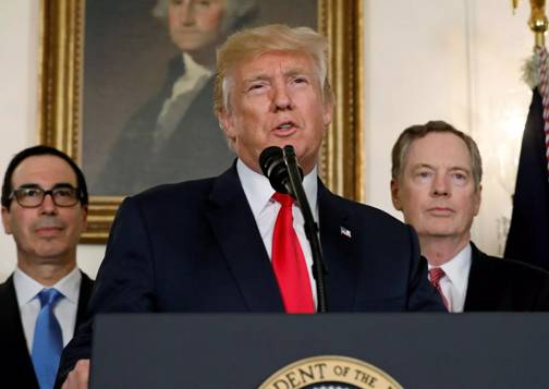 U.S. President Donald Trump is sending Treasury Secretary Steven Mnuchin, left, and Trade Representative Robert Lighthizer, right, to China to discuss trade issues.