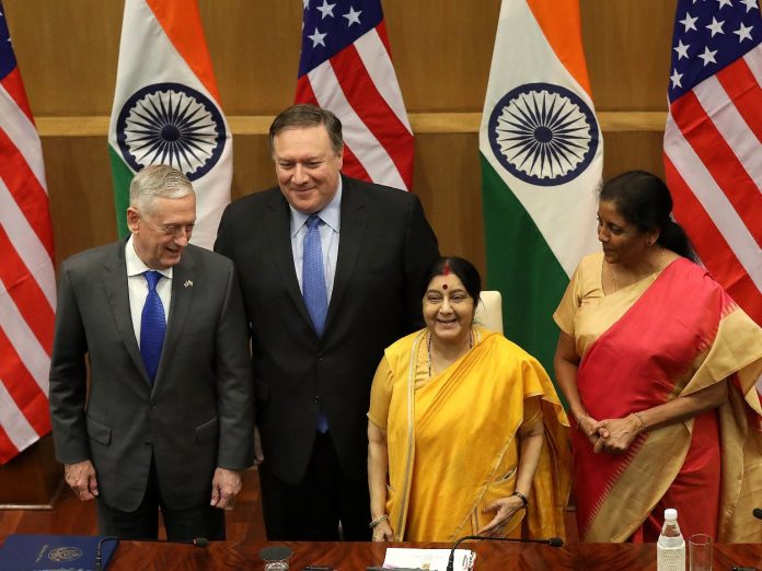 The signing of COMCASA agreement between the US and India