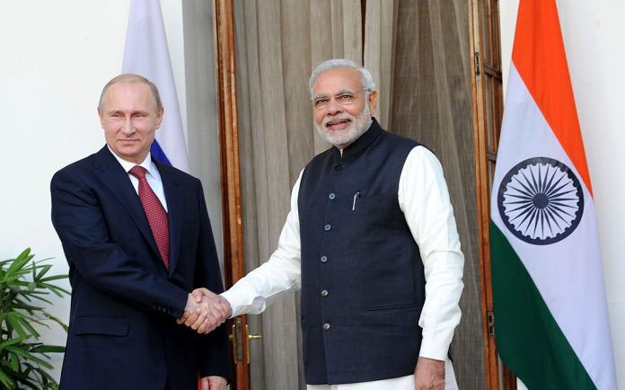 Vladimir Putin and Narendra Modi