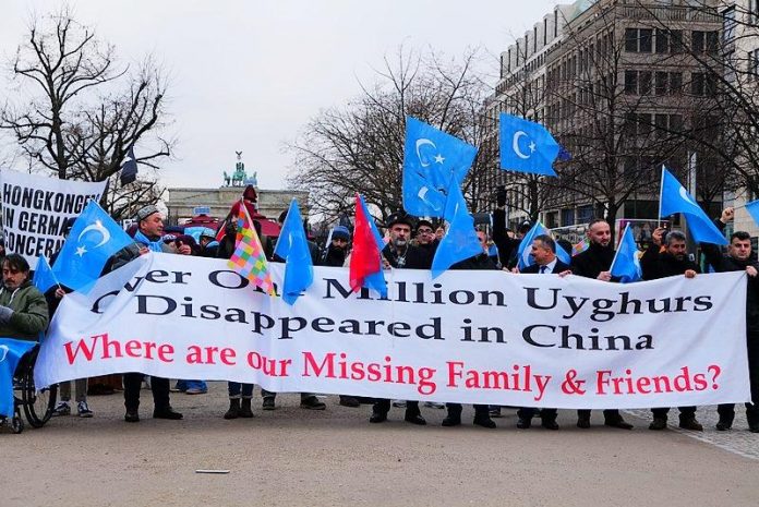 Demonstration for the rights of the Uyghurs in Berlin