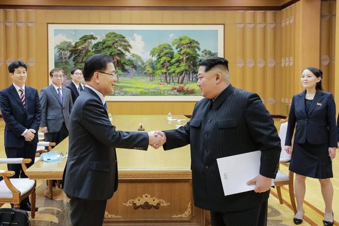 Chung Eui yong and Kim Jong un