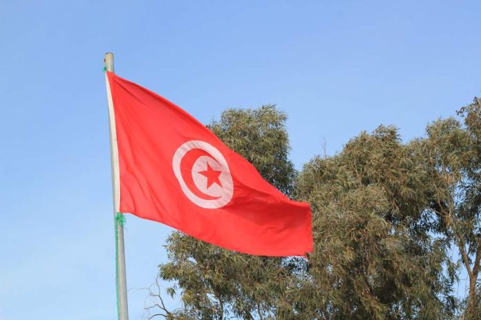 Tunisian Flag Waving