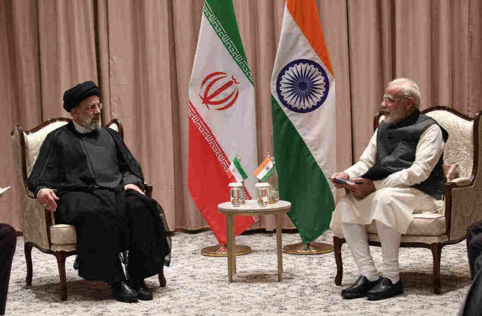 PM Modi in a meeting with President Ebrahim Raisi in Samarkand, Uzbekistan